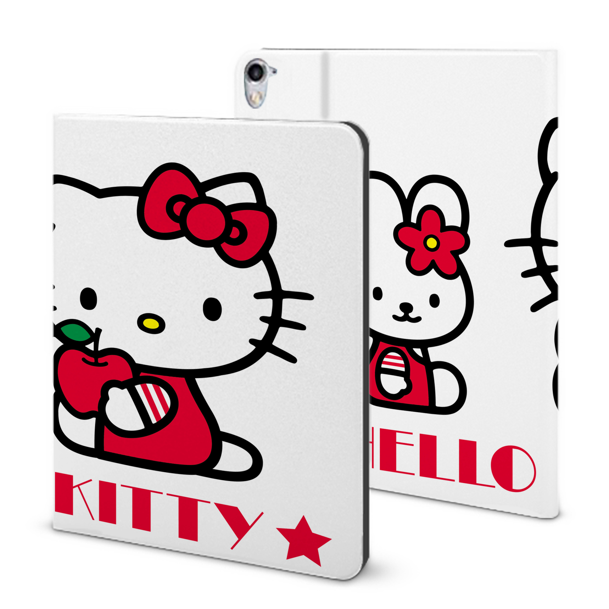 （画像用） Hello Kitty ハローキティ IPad ケース ブック型 PUレザー TPU 耐衝撃 軽量 薄型 ペン収納なし 全面保護 IPad 各モデル対応